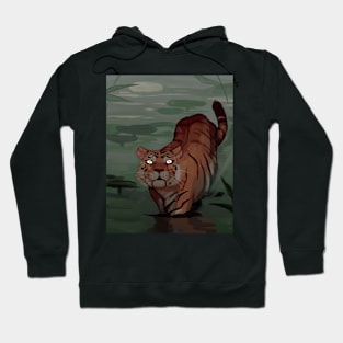 Tiger in the Dark Hoodie